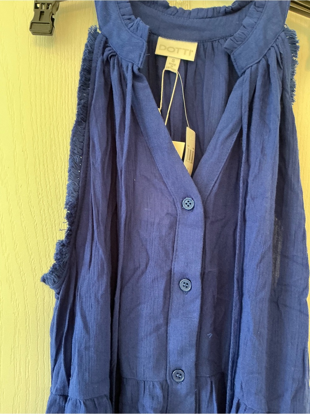 Dotti Royal Blue Button-Front Swim Coverup AMERICANA - Picture 2 of 7